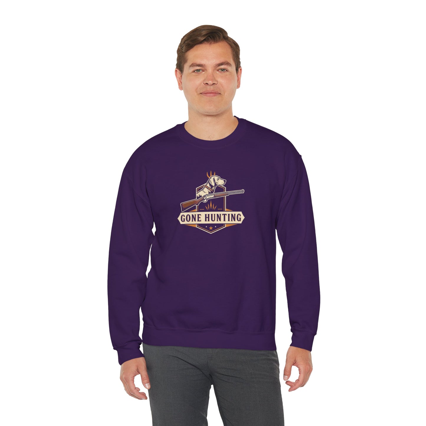Gone Hunting Crewneck Sweatshirt for Outdoor Enthusiasts