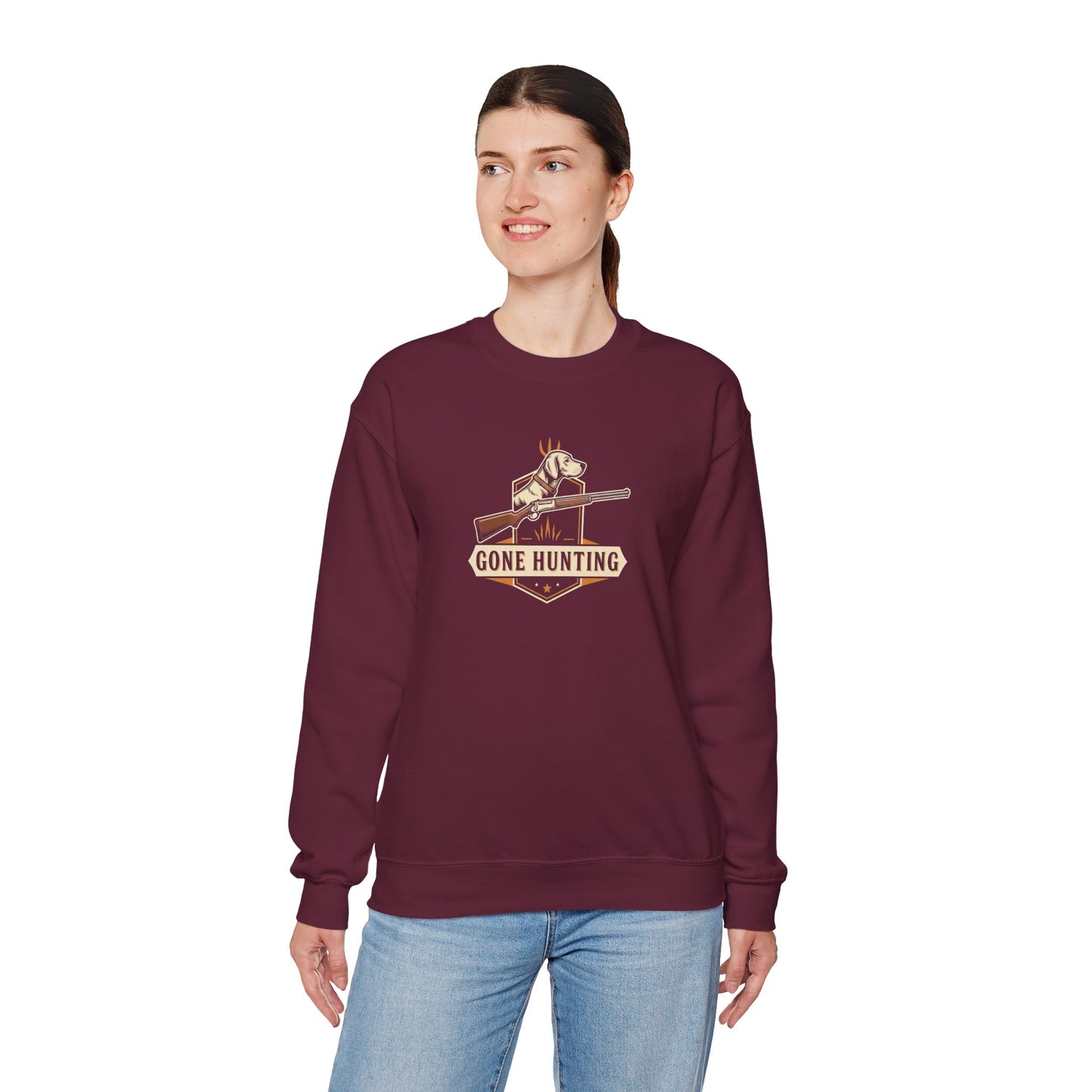 Gone Hunting Crewneck Sweatshirt for Outdoor Enthusiasts