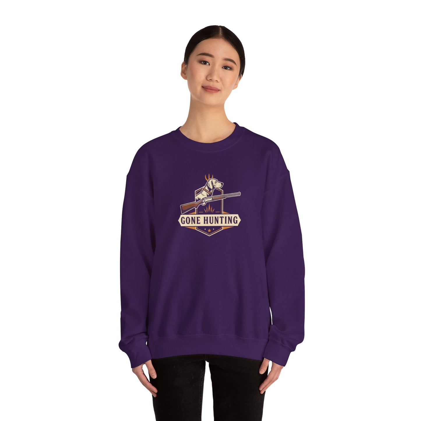 Gone Hunting Crewneck Sweatshirt for Outdoor Enthusiasts
