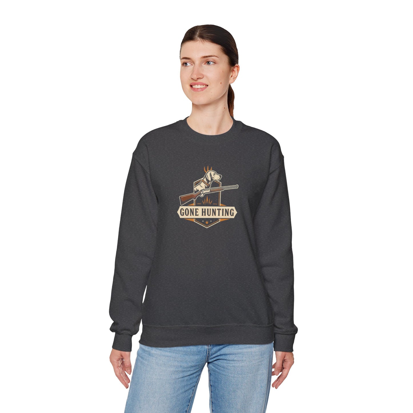 Gone Hunting Crewneck Sweatshirt for Outdoor Enthusiasts