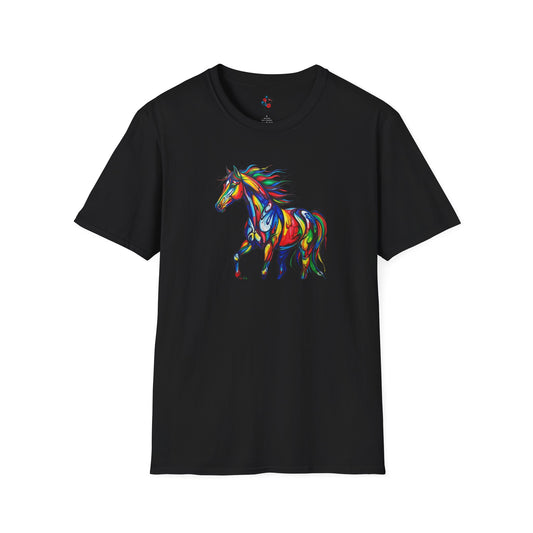 Colorful Horse Art Softstyle T-Shirt