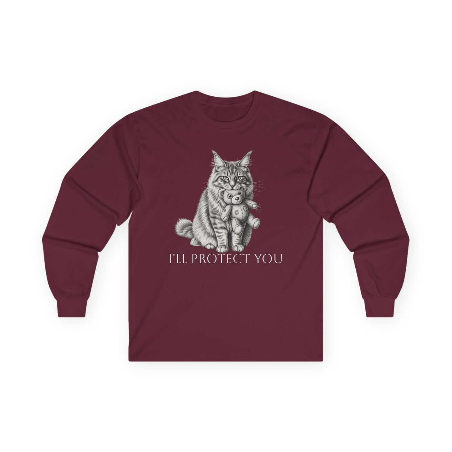 Halloween Long Sleeve Tee (Cat changes on different colors)