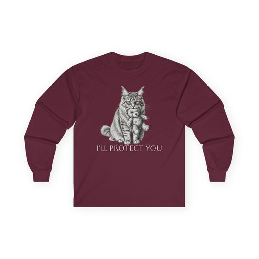 Halloween Long Sleeve Tee (Cat changes on different colors)