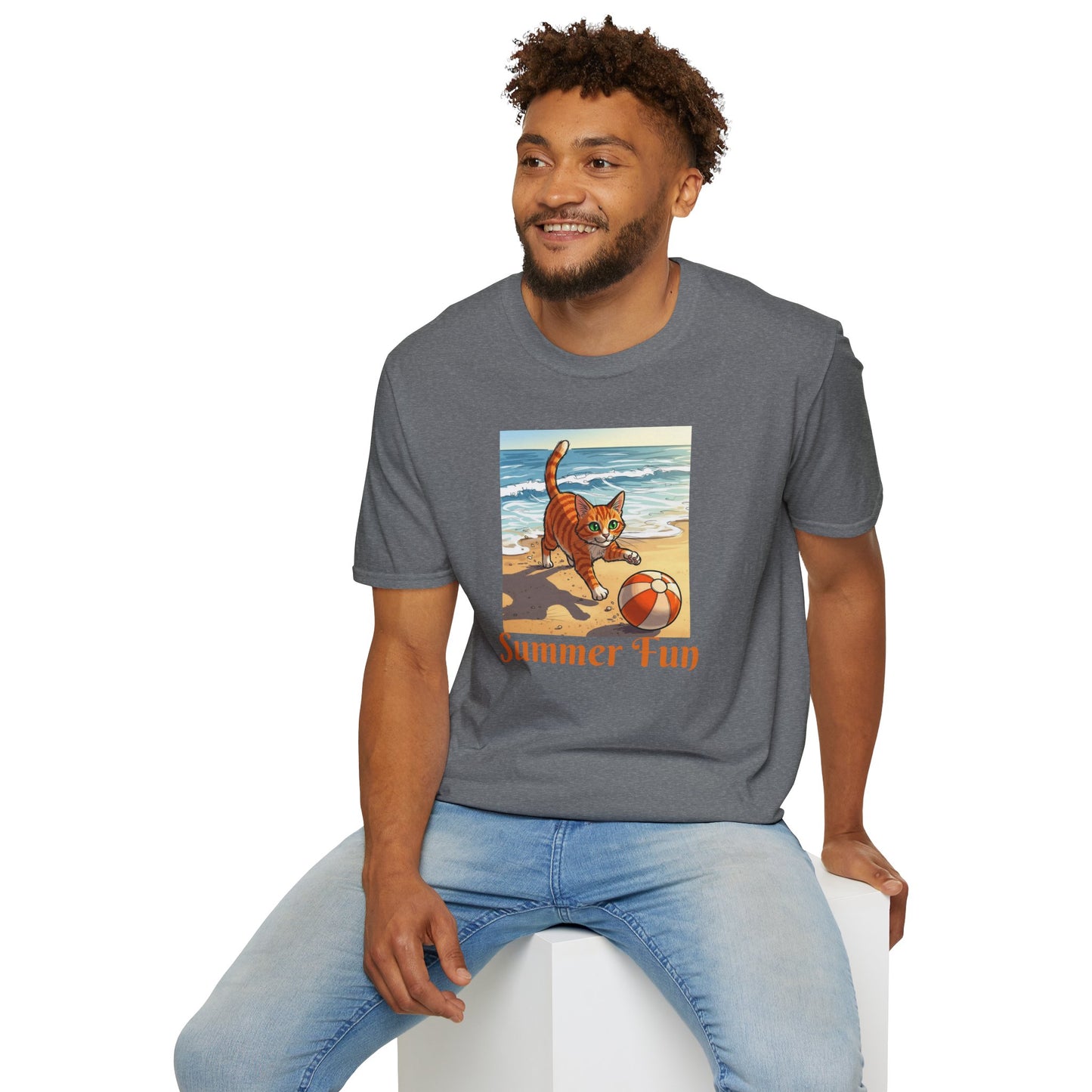Summer Cat Beach T-Shirt,