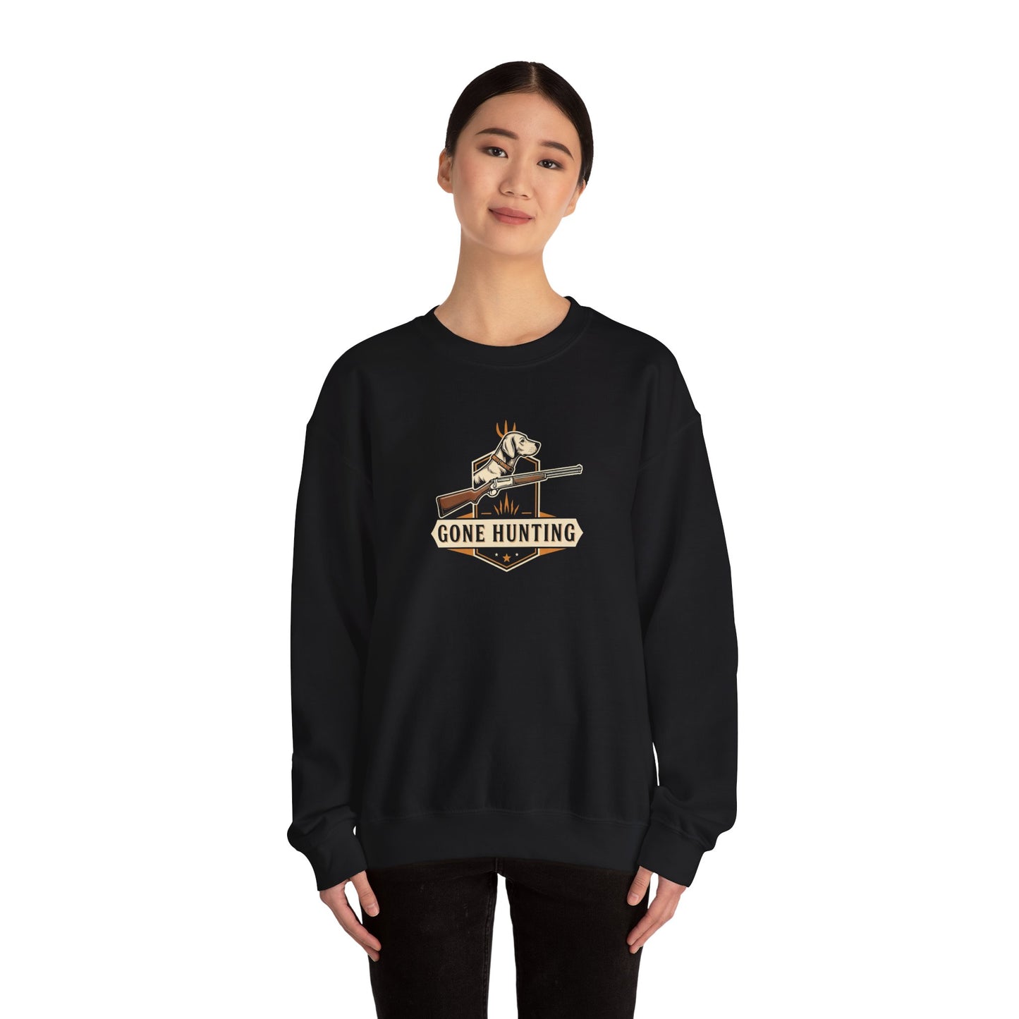 Gone Hunting Crewneck Sweatshirt for Outdoor Enthusiasts