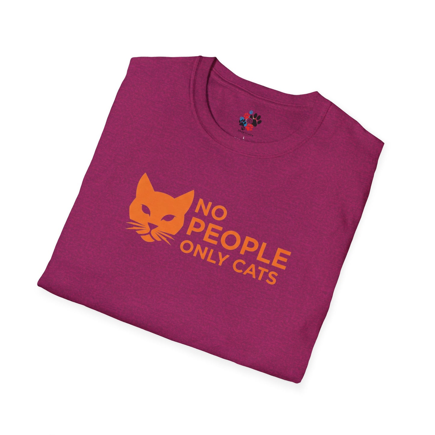 Cat Lover T-Shirt, No People Only Cats Tee, Funny Cat Shirt,