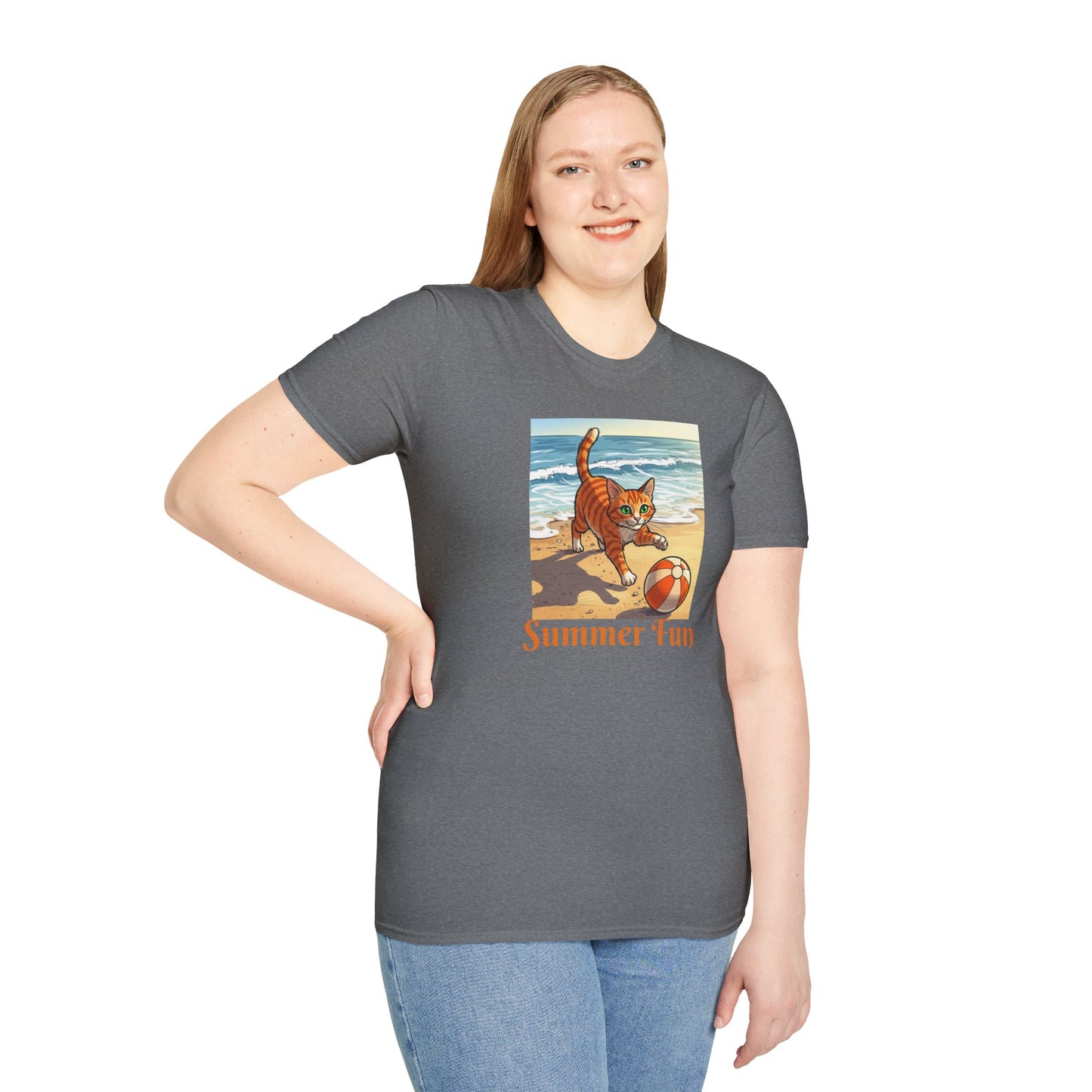 Summer Cat Beach T-Shirt,