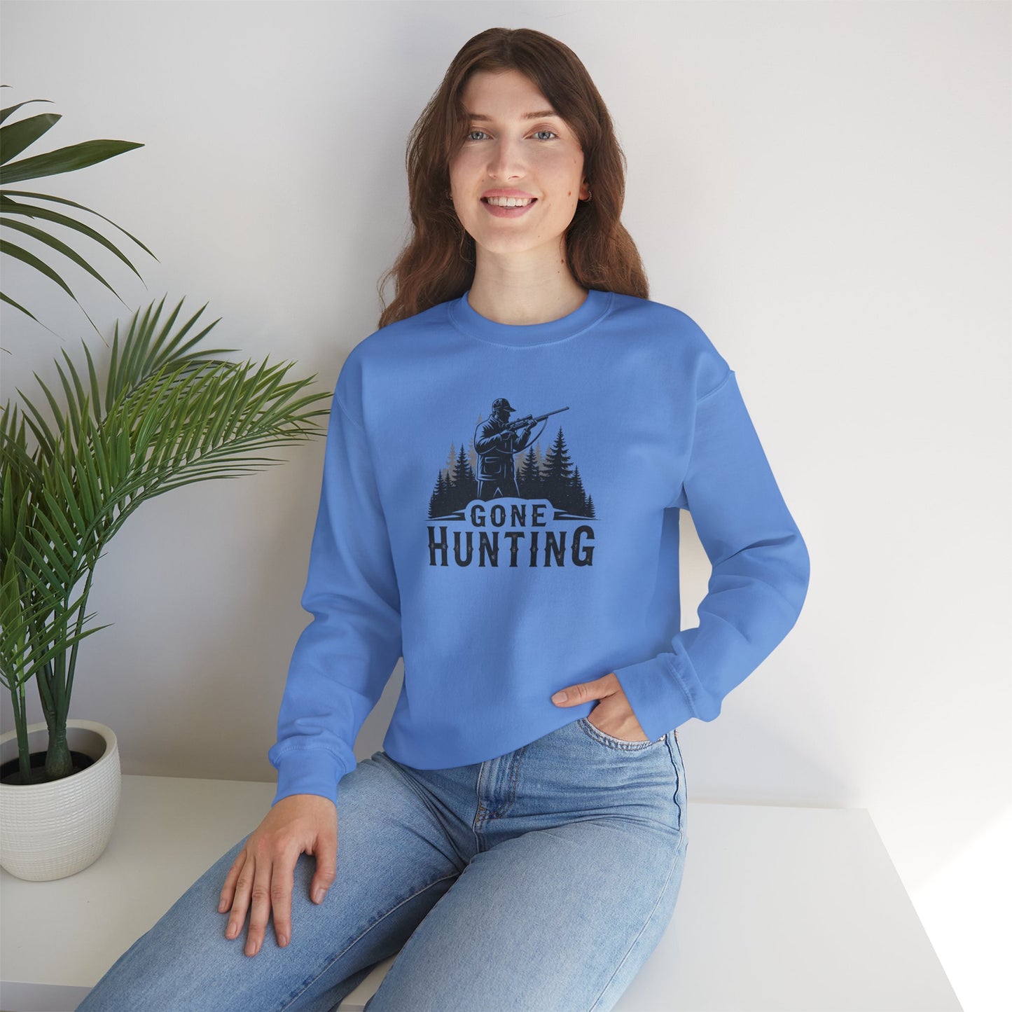 Gone Hunting Crewneck Sweatshirt for Outdoor Enthusiasts