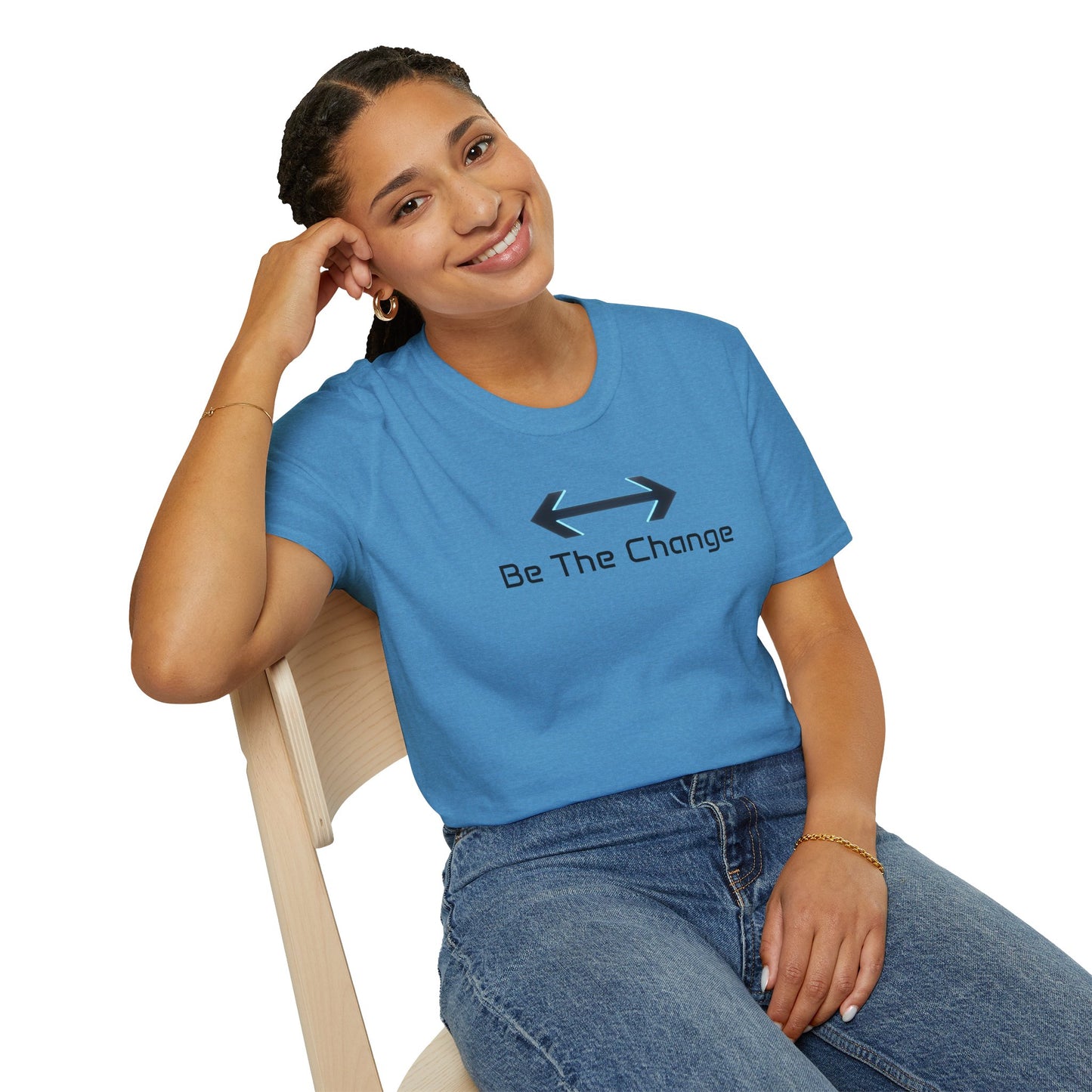 Be The Change T-Shirt (Red, White, and Blue)