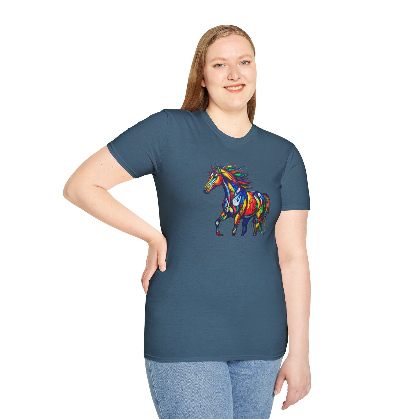 Colorful Horse Art Softstyle T-Shirt