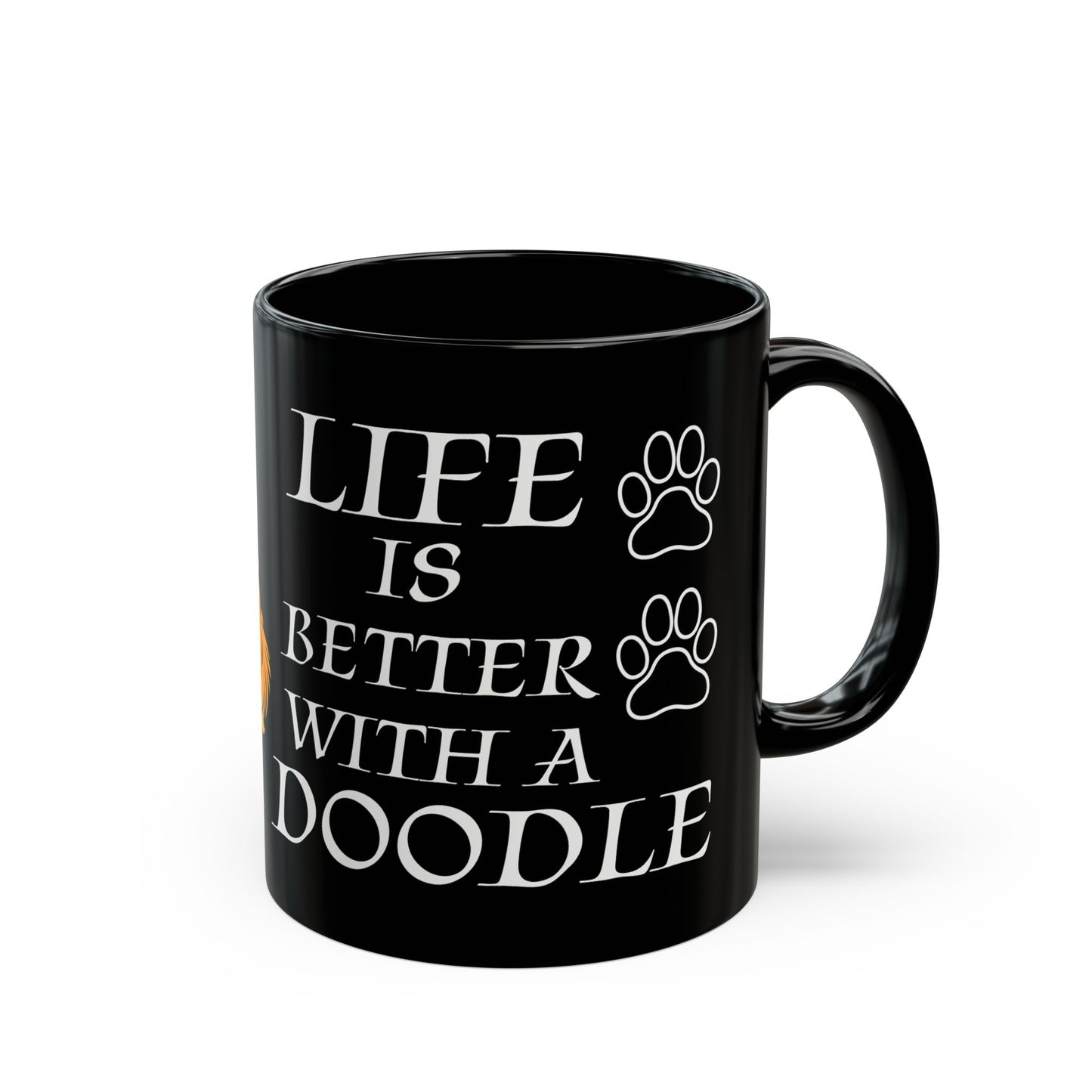 LIFE IS BETTER WITH A DOODLE CERAMIC MUG