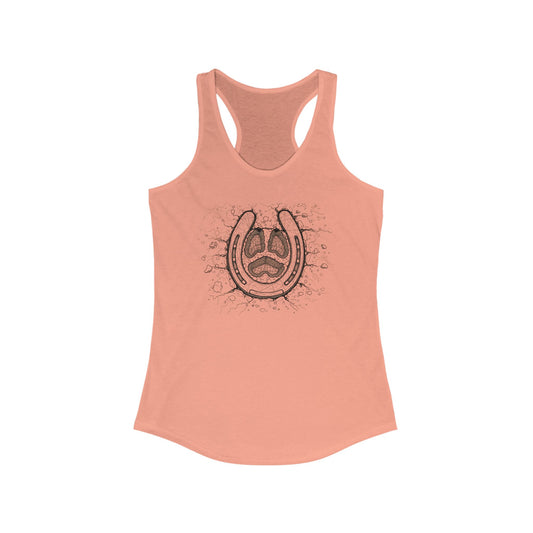Horse Hoof Print Tank Top, Boho Style, Gift for Horse Lovers