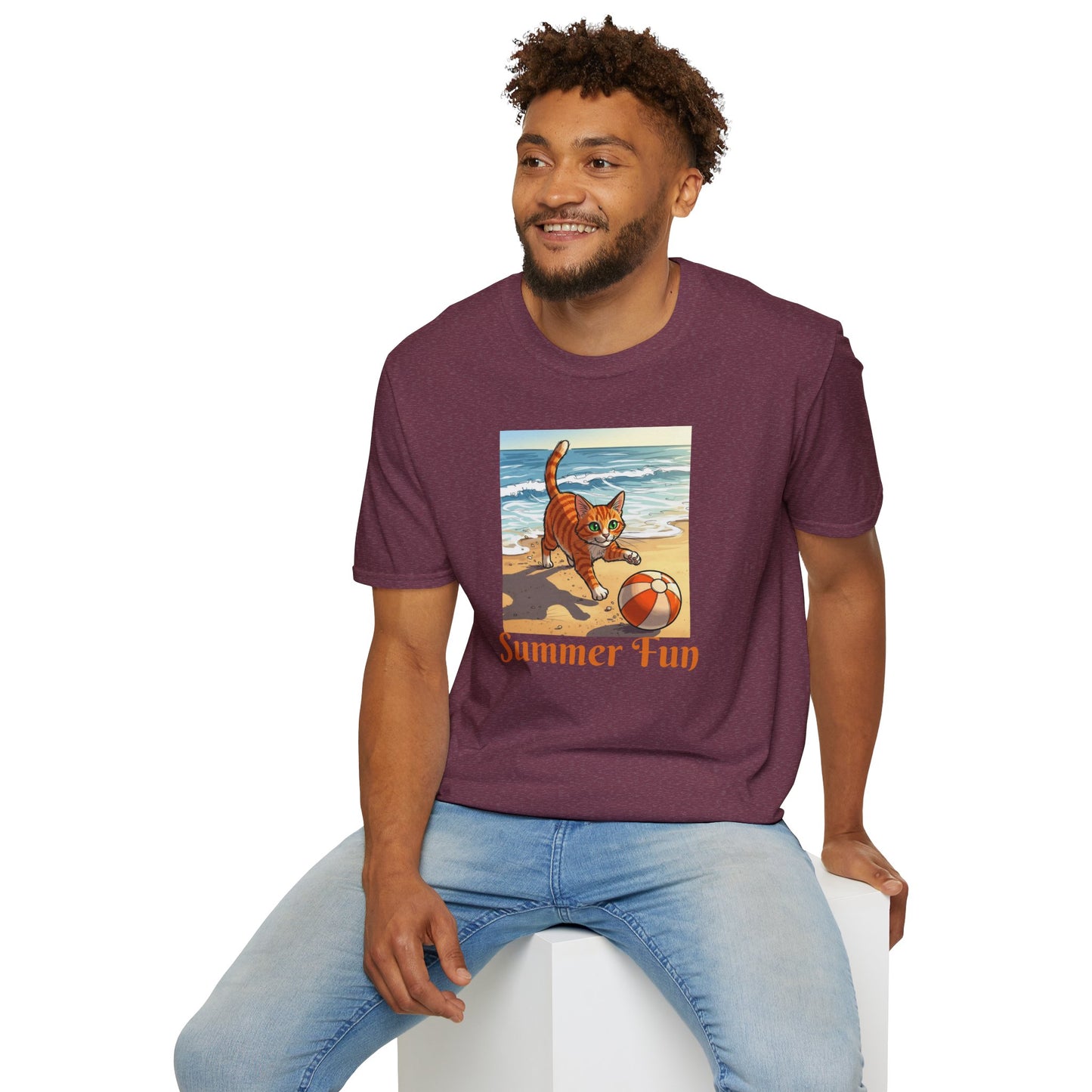 Summer Cat Beach T-Shirt,