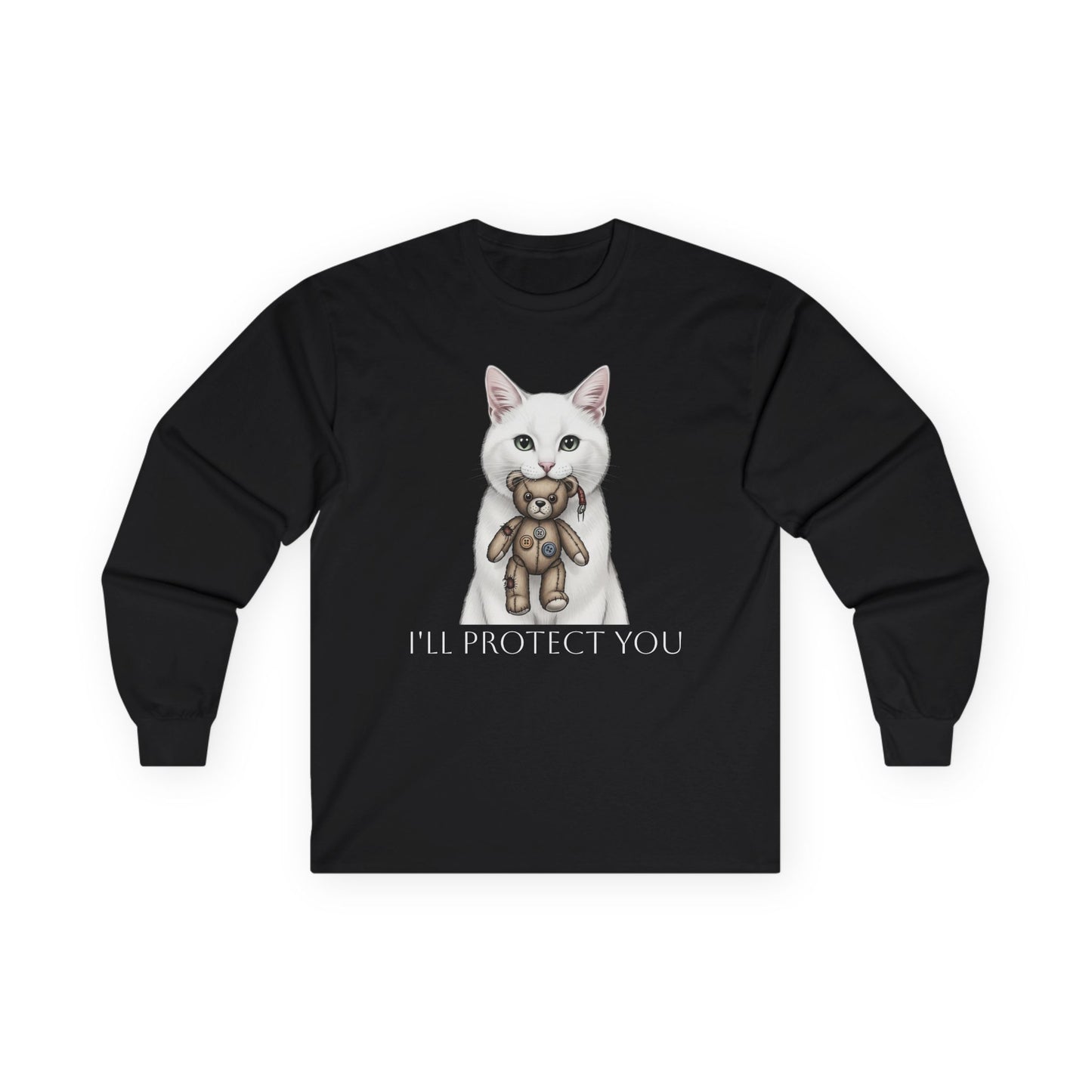 Halloween Long Sleeve Tee (Cat changes on different colors)