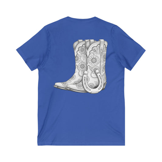Country Livin V-Neck Tee, Farm Shirt