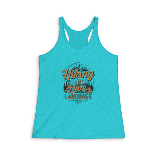 Hiking Love Language Tank - Women's Racerback, Fitness Apparel, Hiking Gift,