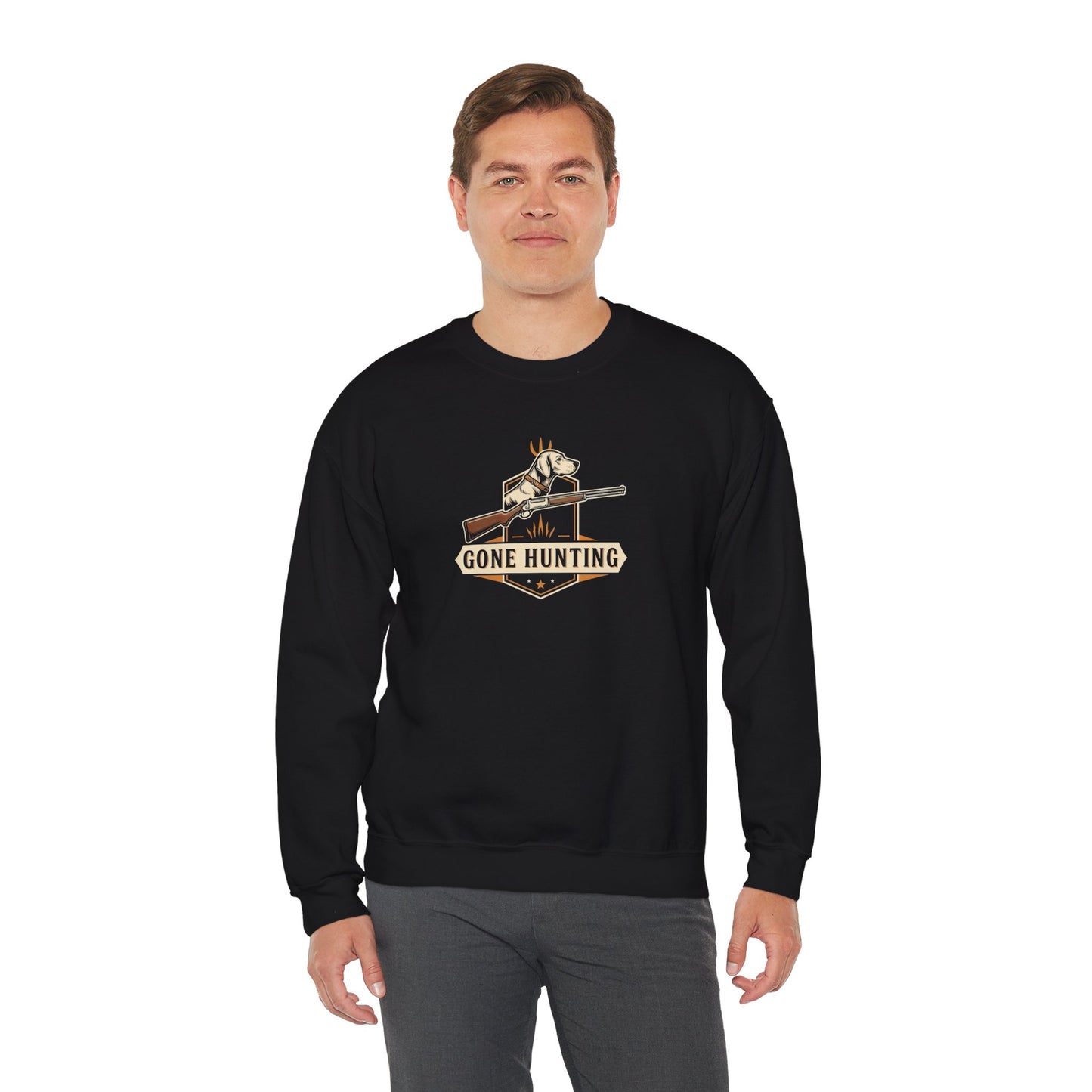 Gone Hunting Crewneck Sweatshirt for Outdoor Enthusiasts