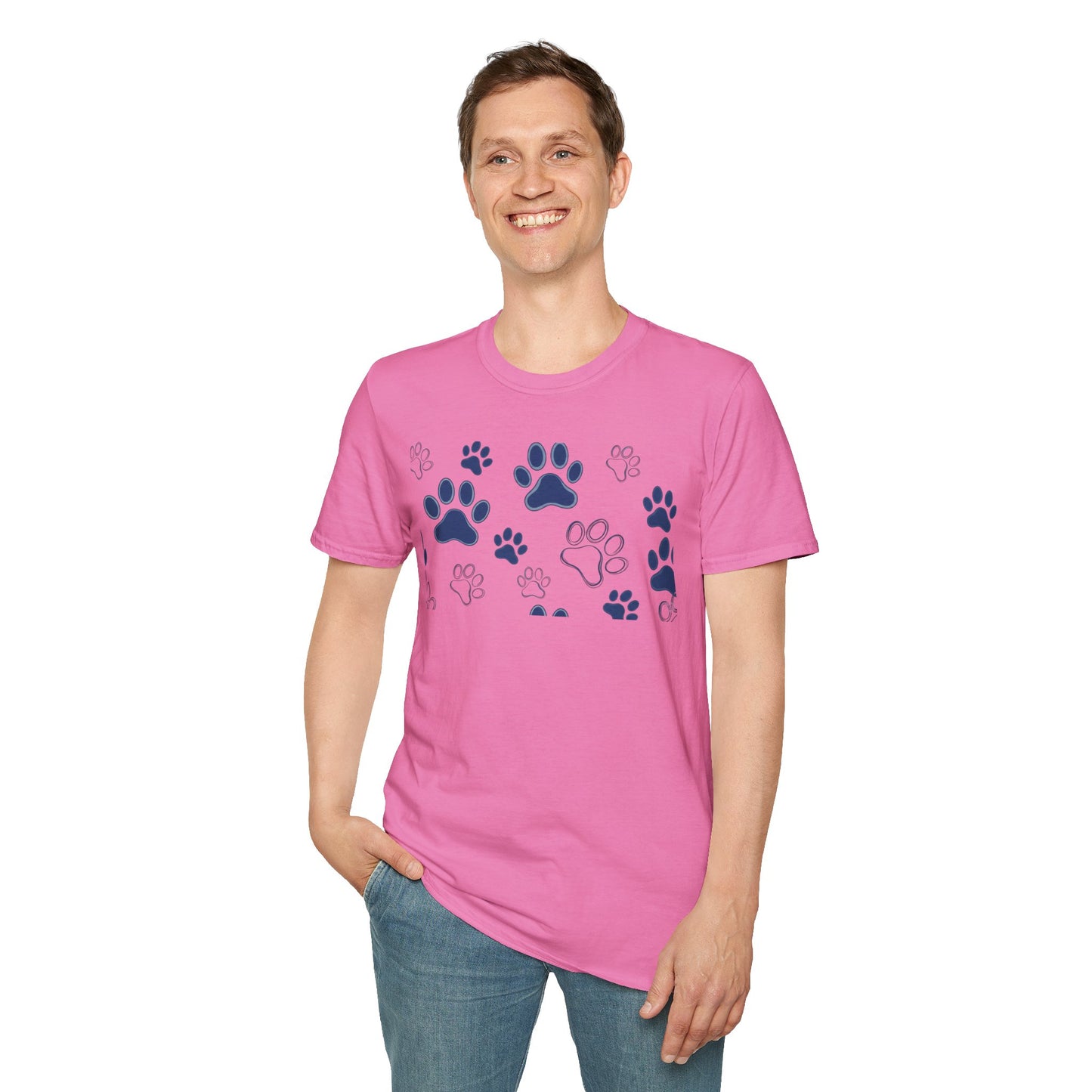 Blue Paw Print T-Shirt