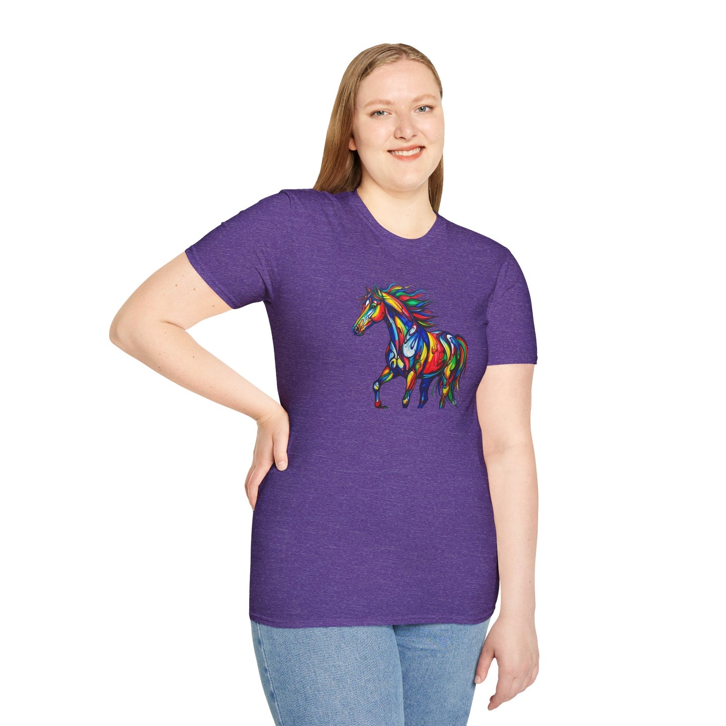 Colorful Horse Art Softstyle T-Shirt