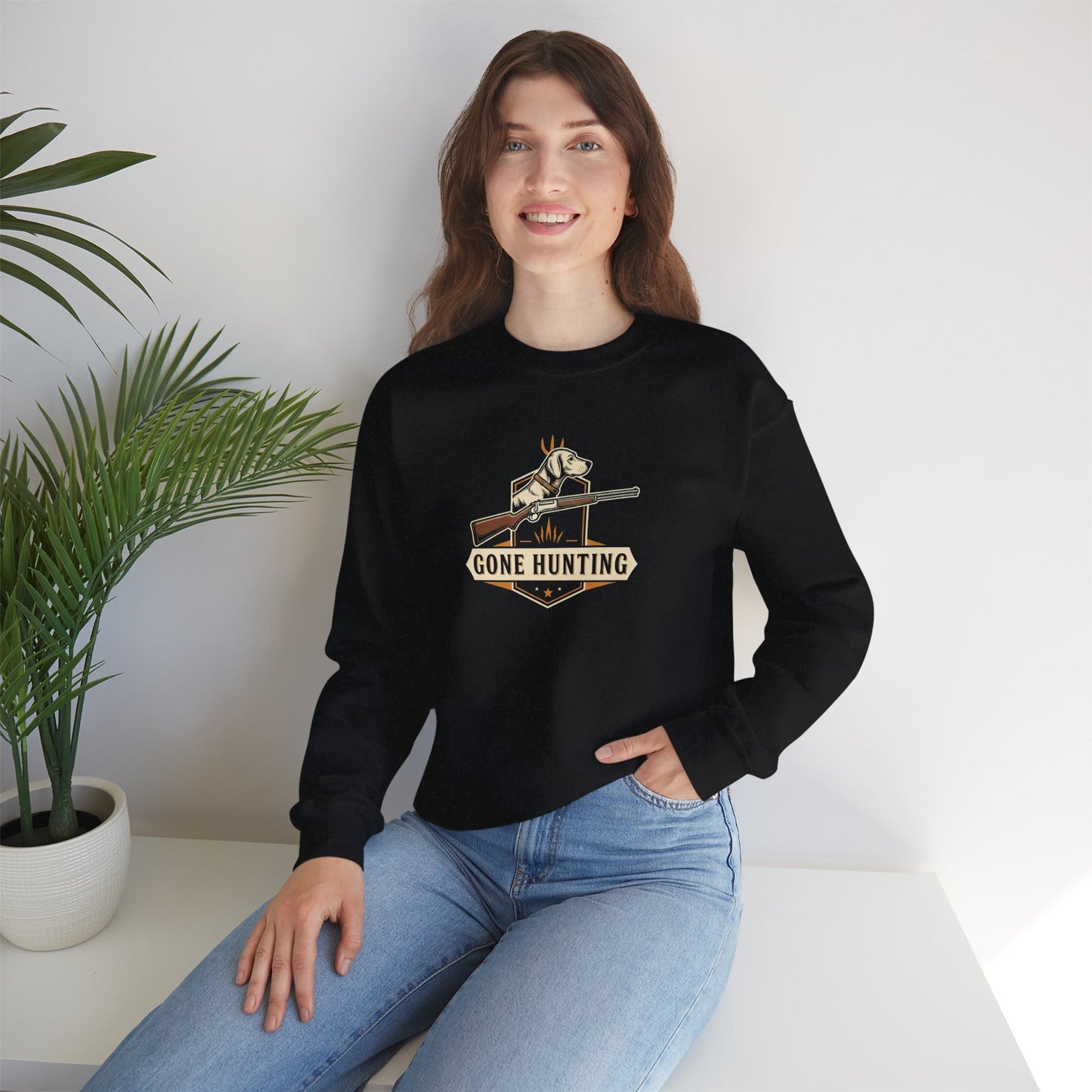 Gone Hunting Crewneck Sweatshirt for Outdoor Enthusiasts