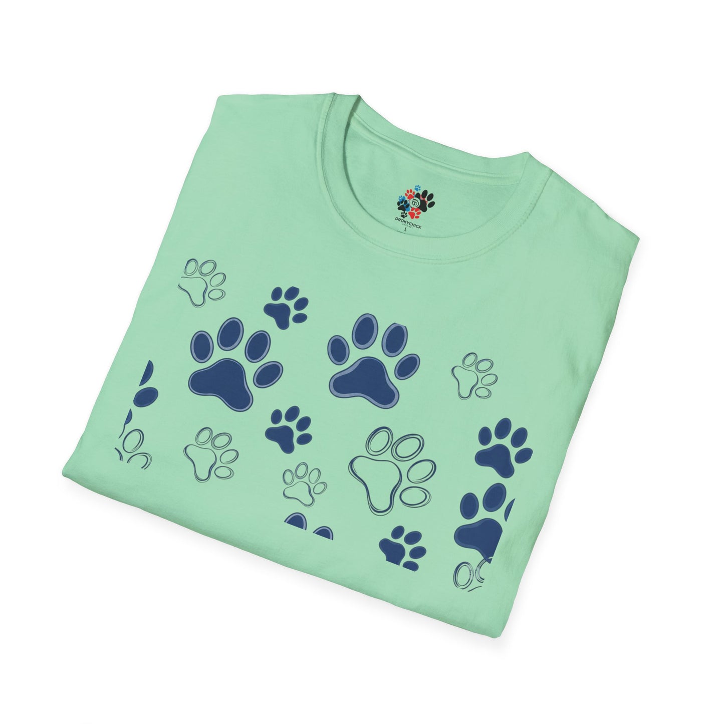 Blue Paw Print T-Shirt