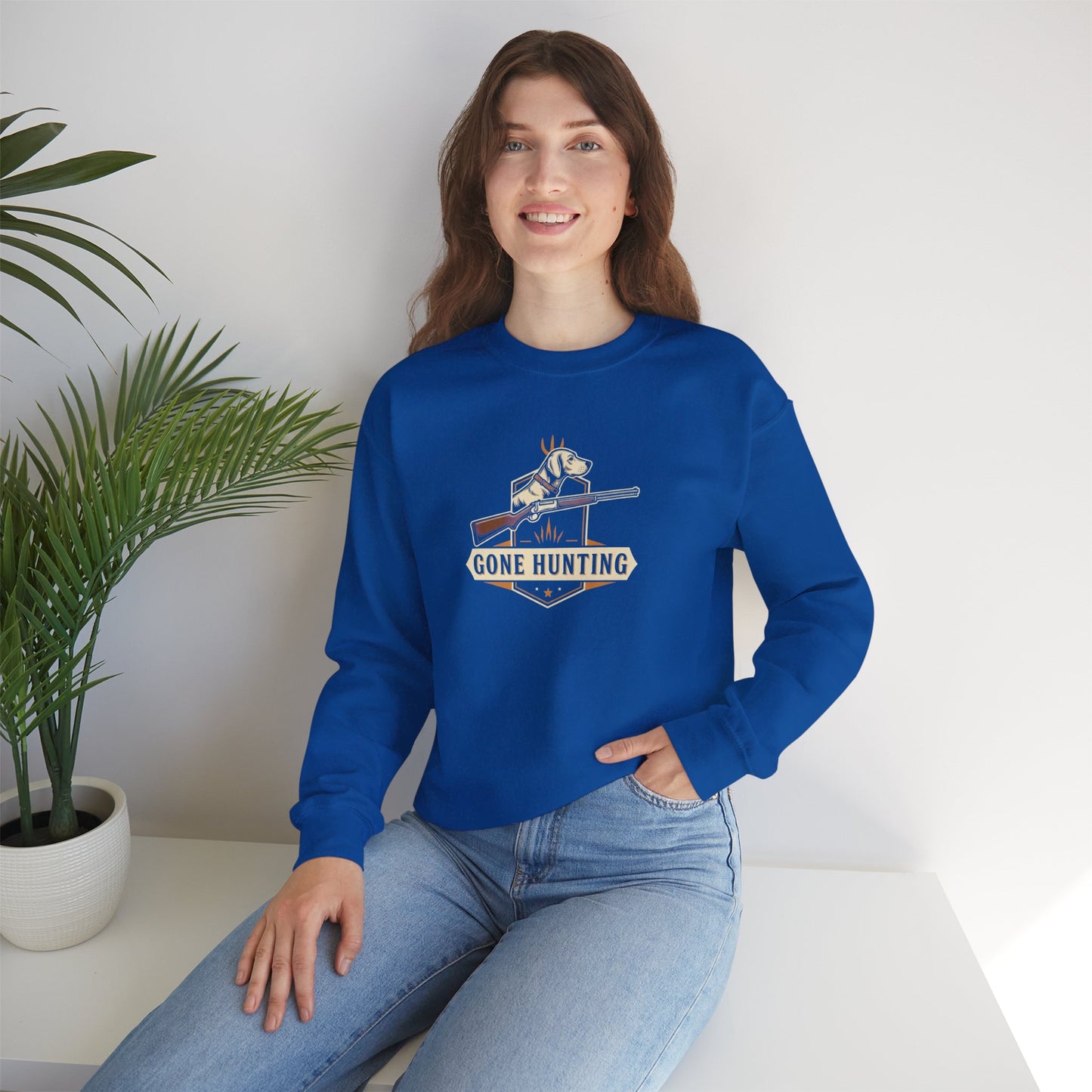 Gone Hunting Crewneck Sweatshirt for Outdoor Enthusiasts