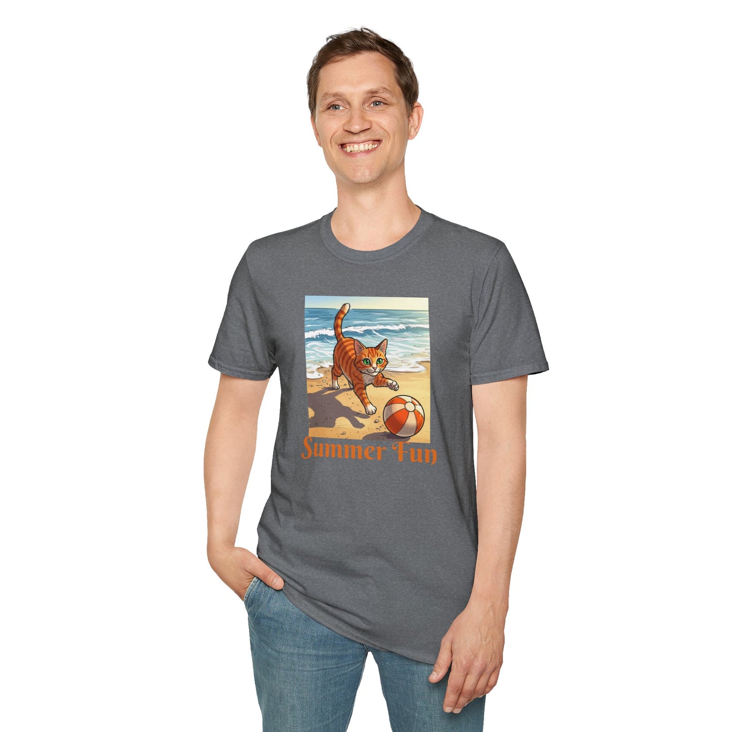 Summer Cat Beach T-Shirt,