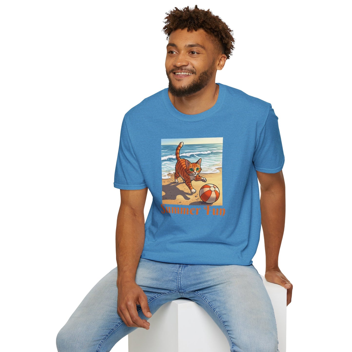 Summer Cat Beach T-Shirt,