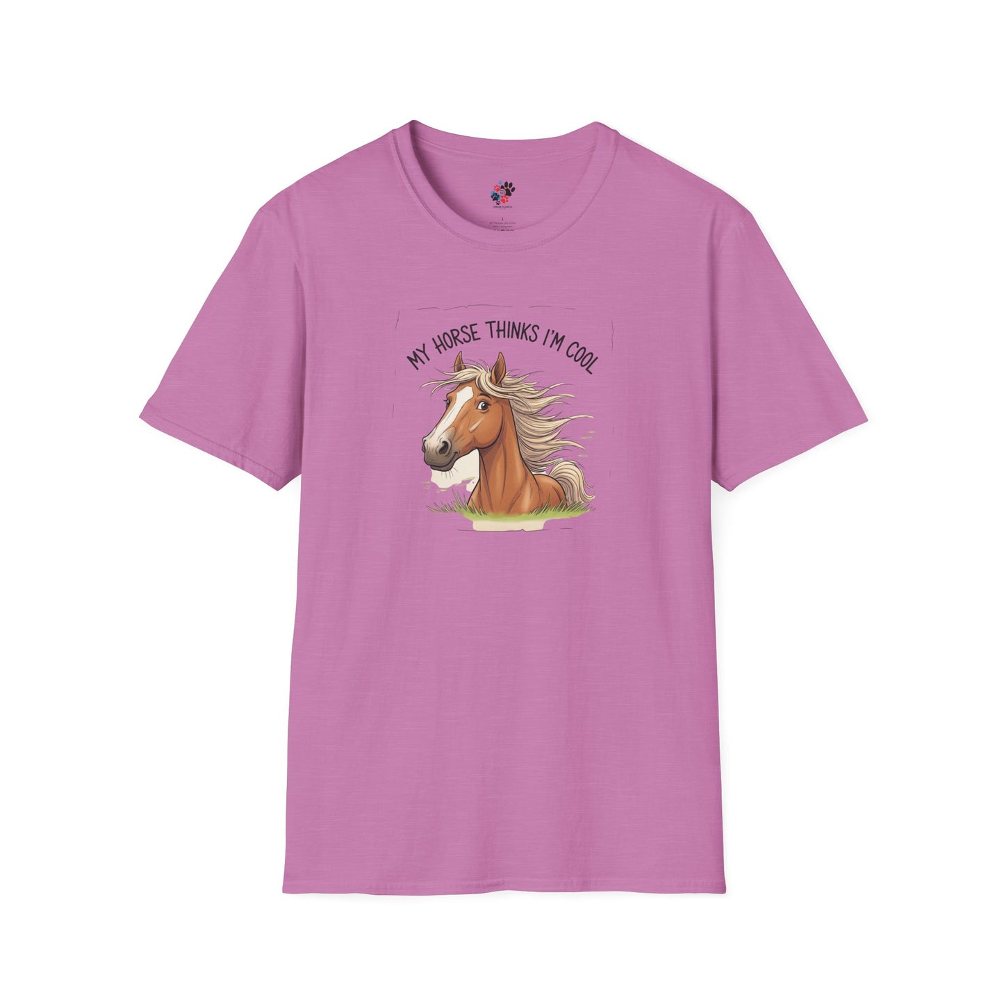 Funny Horse T-Shirt, My Horse Thinks I'm Cool Tee