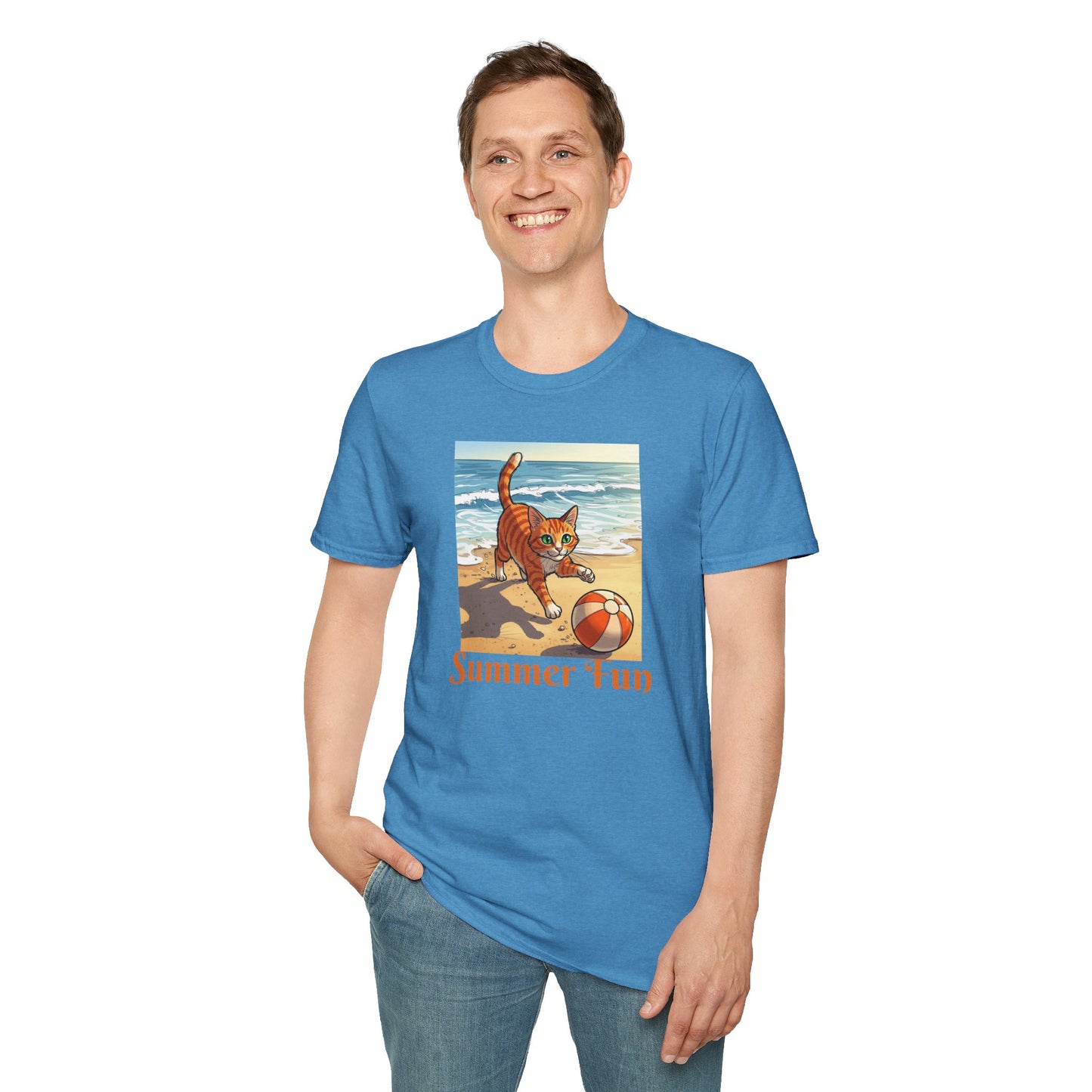 Summer Cat Beach T-Shirt,