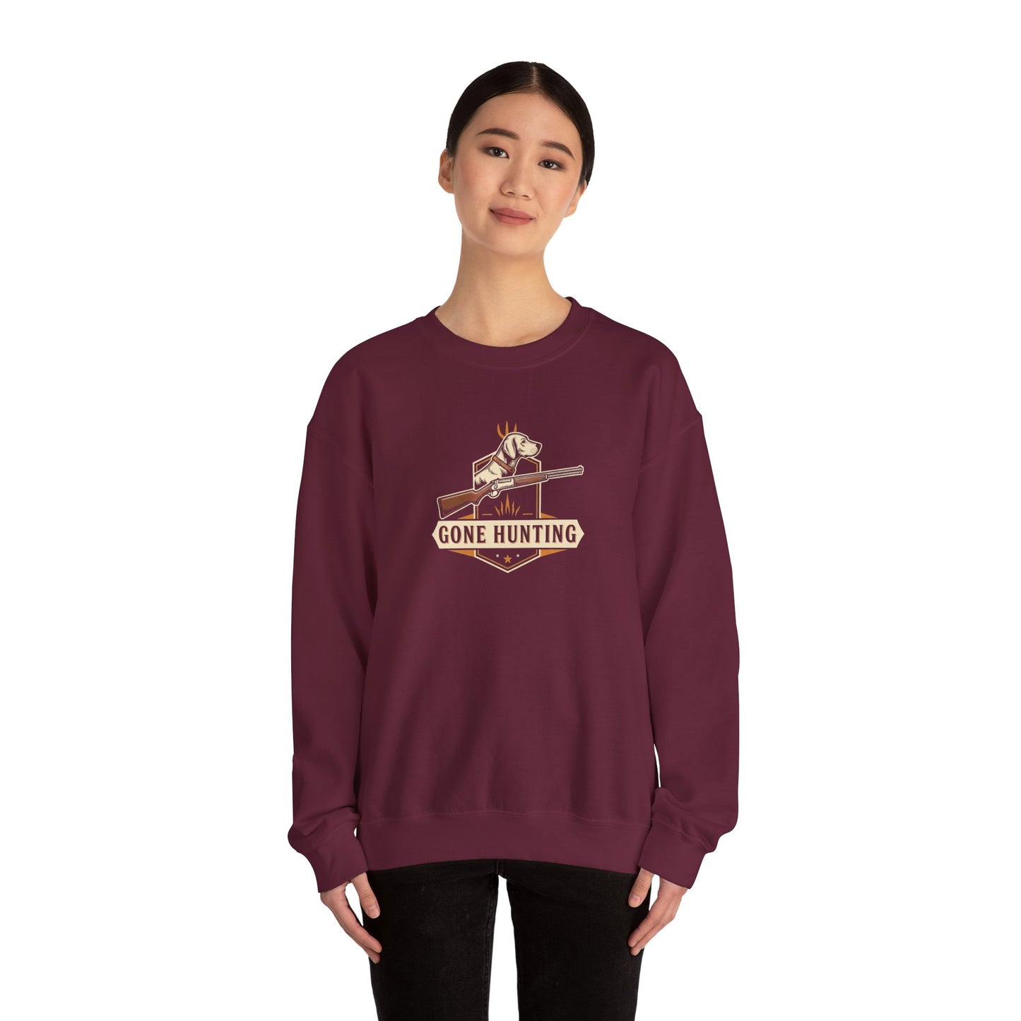 Gone Hunting Crewneck Sweatshirt for Outdoor Enthusiasts