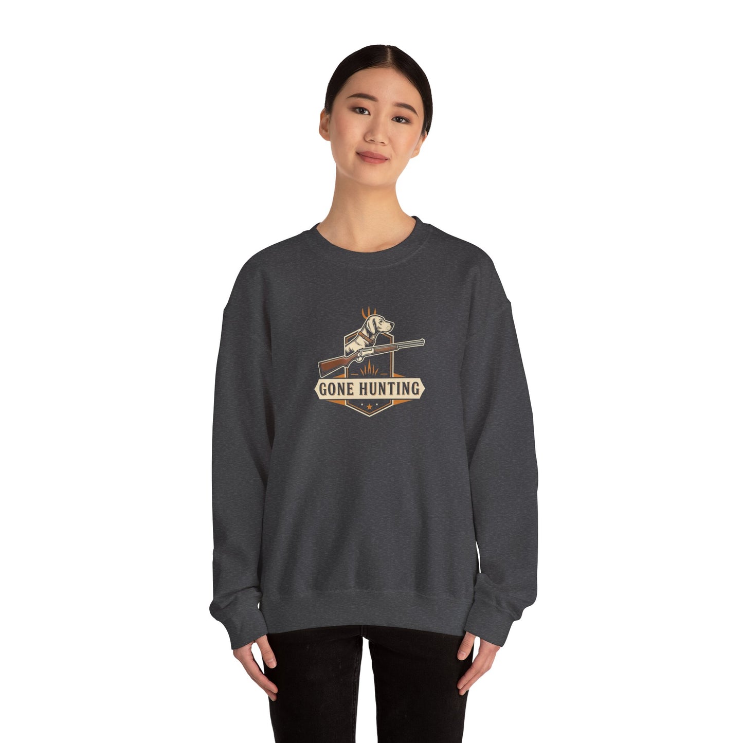 Gone Hunting Crewneck Sweatshirt for Outdoor Enthusiasts